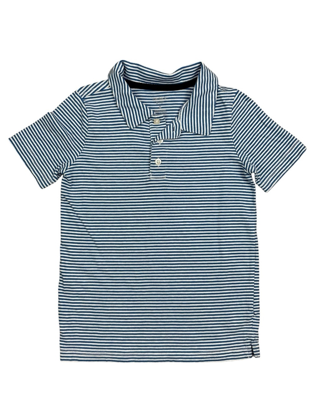 Carter’s Striped Polo Shirt Size 6 Blue White Stripes - Picture 8 of 8